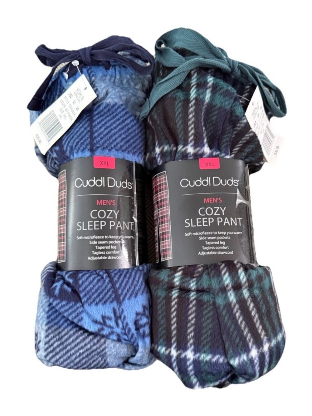 Cuddl Duds XXL Men’s Cozy Sleep Pajama Pants LOT x2 Fleece PJ Pant Set *T4